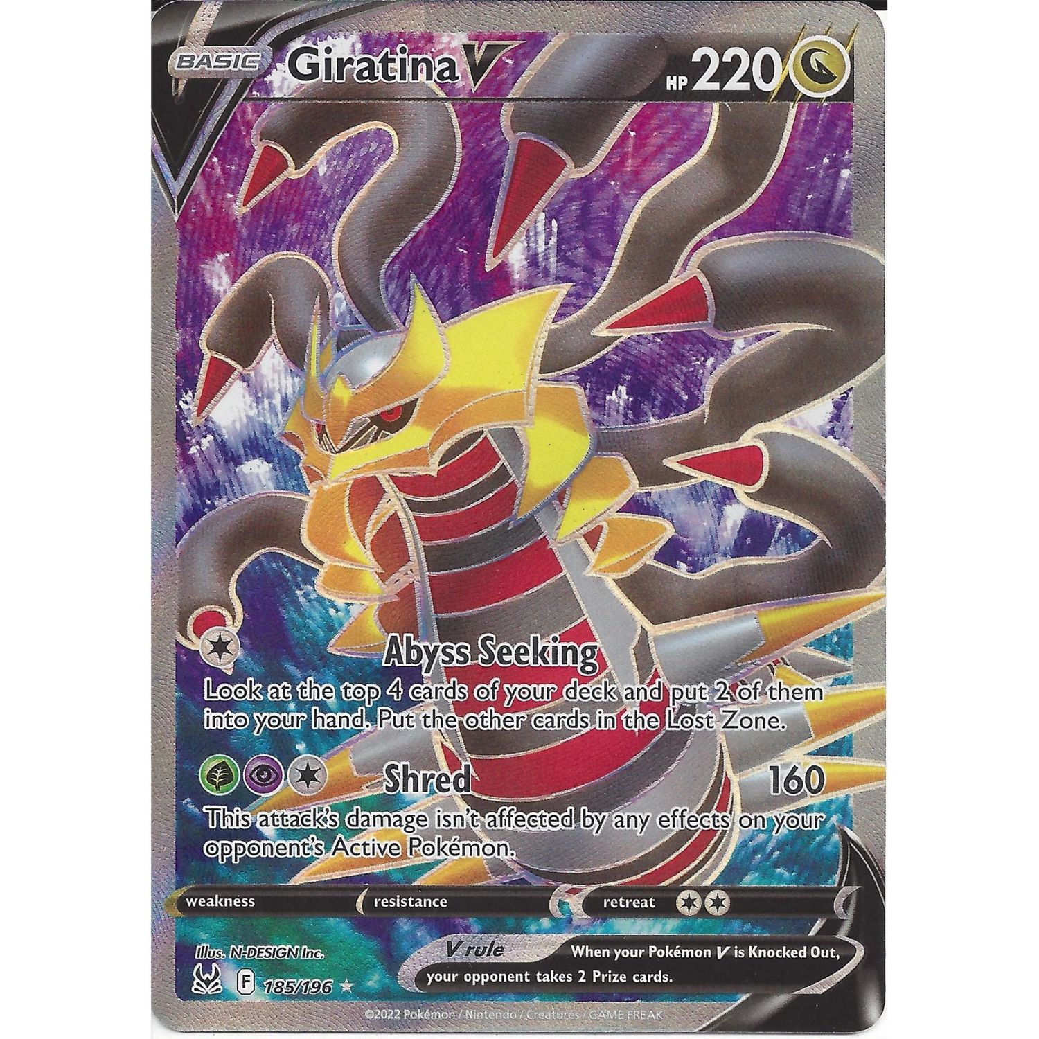 Giratina V - Ultra Rare - Lost Origin - 185