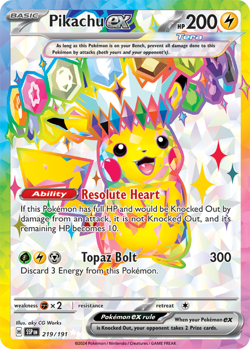 Pikachu ex - Ultra Rare - Surging Sparks - 219