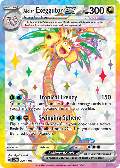 Alolan Exeggutor ex - Ultra Rare - Surging Sparks - 225