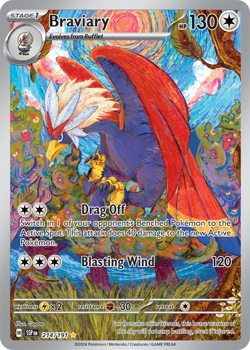 Braviary - Illustration Rare - Surging Sparks - 214