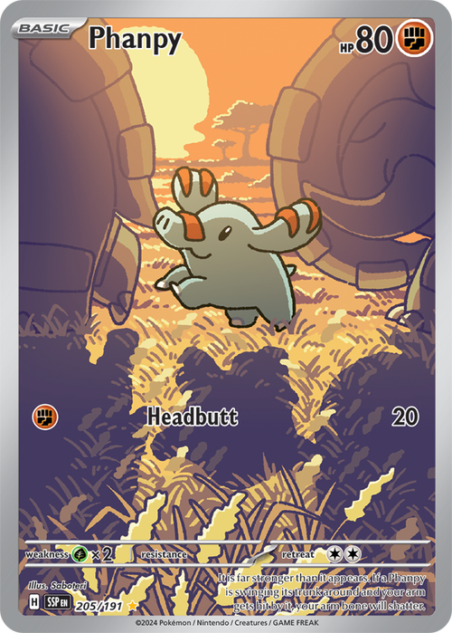Phanpy - Illustration Rare - Surging Sparks - 205