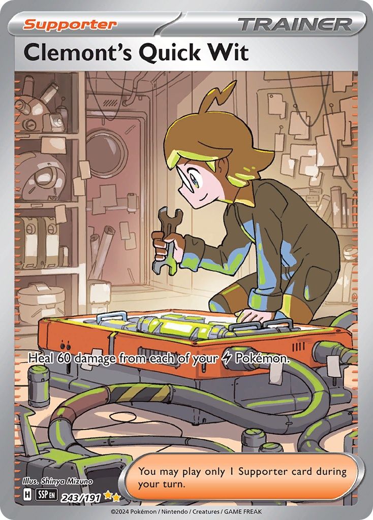 Clemont&#39;s Quick Wit - Special Illustration Rare - Surging Sparks - 243