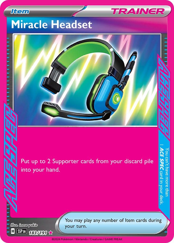Miracle Headset - ACE Rare - Surging Sparks - 183