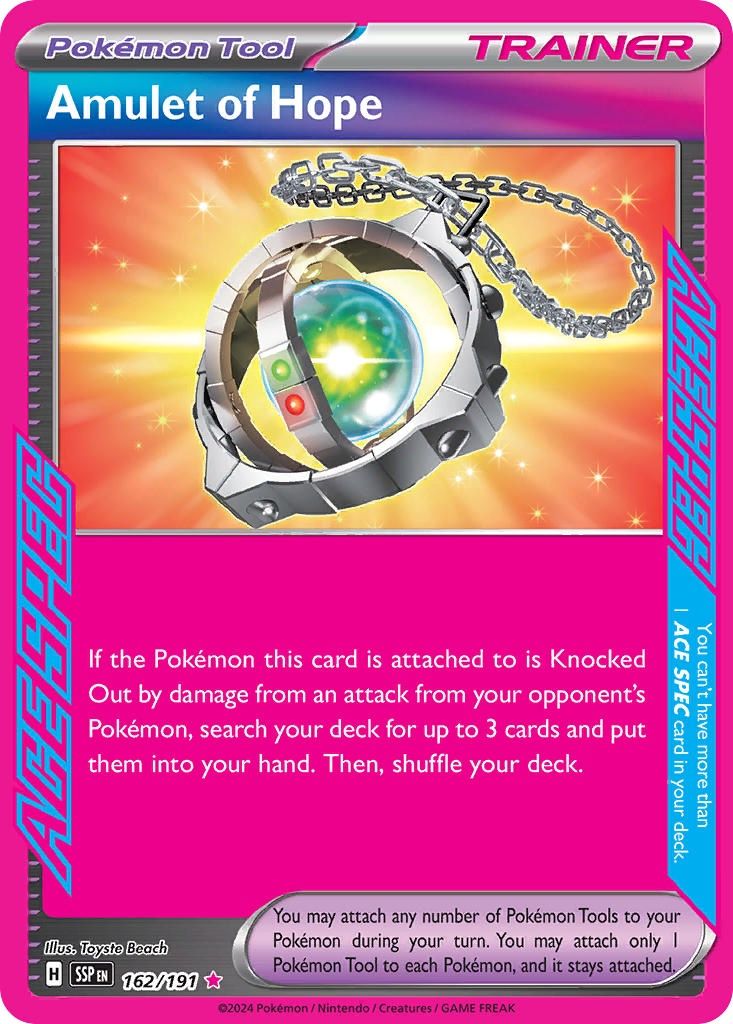 Amulet of Hope - ACE Rare - Surging Sparks - 162