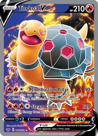 Torkoal V - Ultra Rare - Sword &amp; Shield - 188
