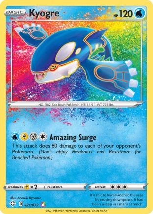 Kyogre - Amazing Rare - Shining Fates - 21
