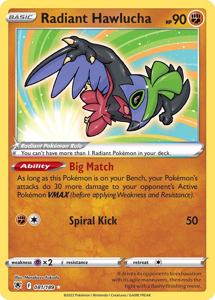 Radiant Hawlucha - Ultra Rare - Astral Radiance - 81