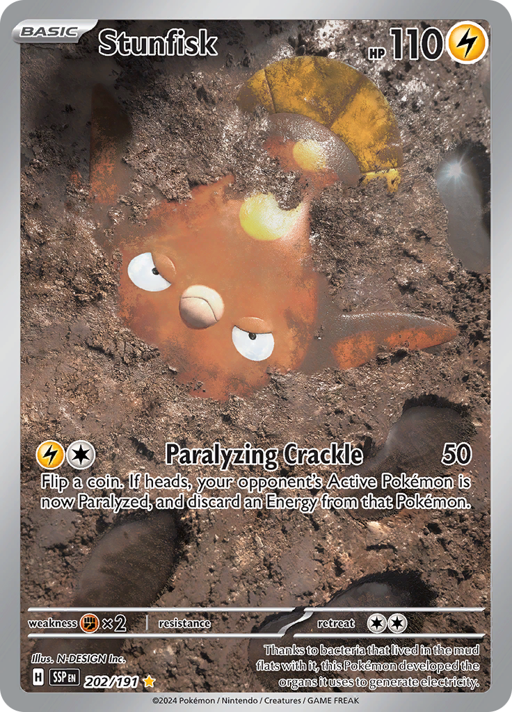 Stunfisk - Illustration Rare - Surging Sparks - 202