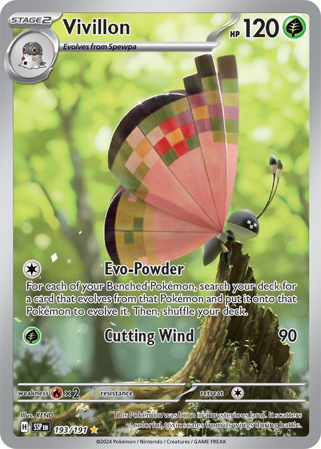 Vivillon - Illustration Rare - Surging Sparks - 193