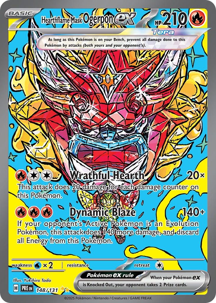 Hearthflame Mask Ogerpon ex - Special Illustration Rare - Prismatic Evolutions - 148