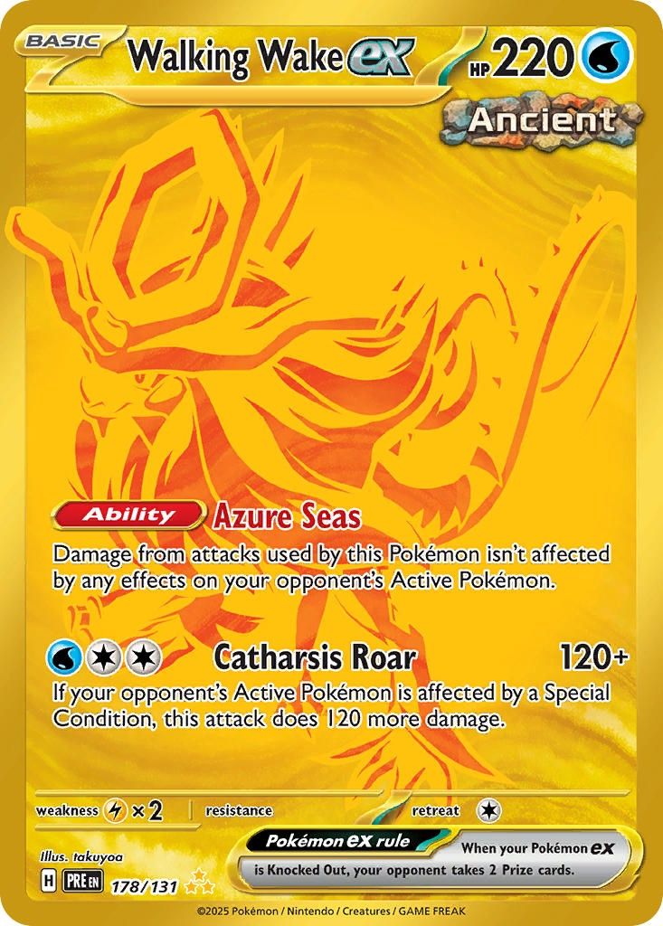 Walking Wake ex - Secret Rare - Prismatic Evolutions - 178