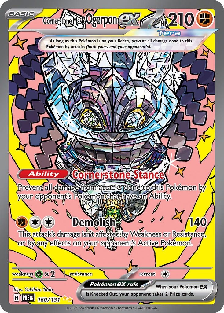 Cornerstone Mask Ogerpon ex - Special Illustration Rare - Prismatic Evolutions - 160
