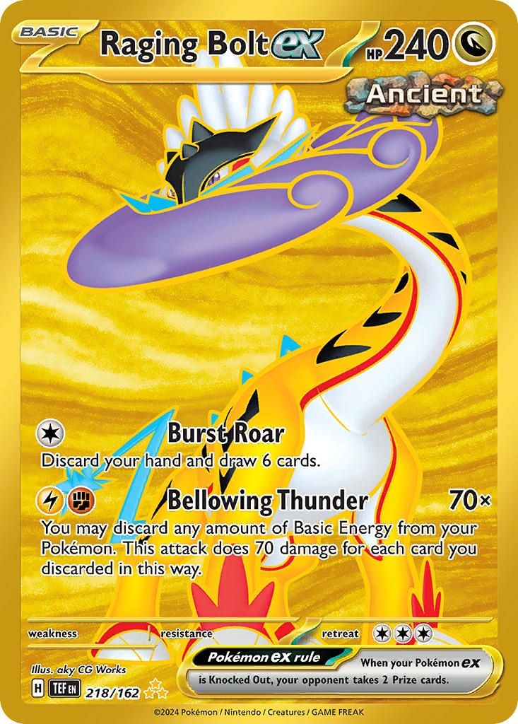 Raging Bolt ex - Secret Rare - Temporal Forces - 218