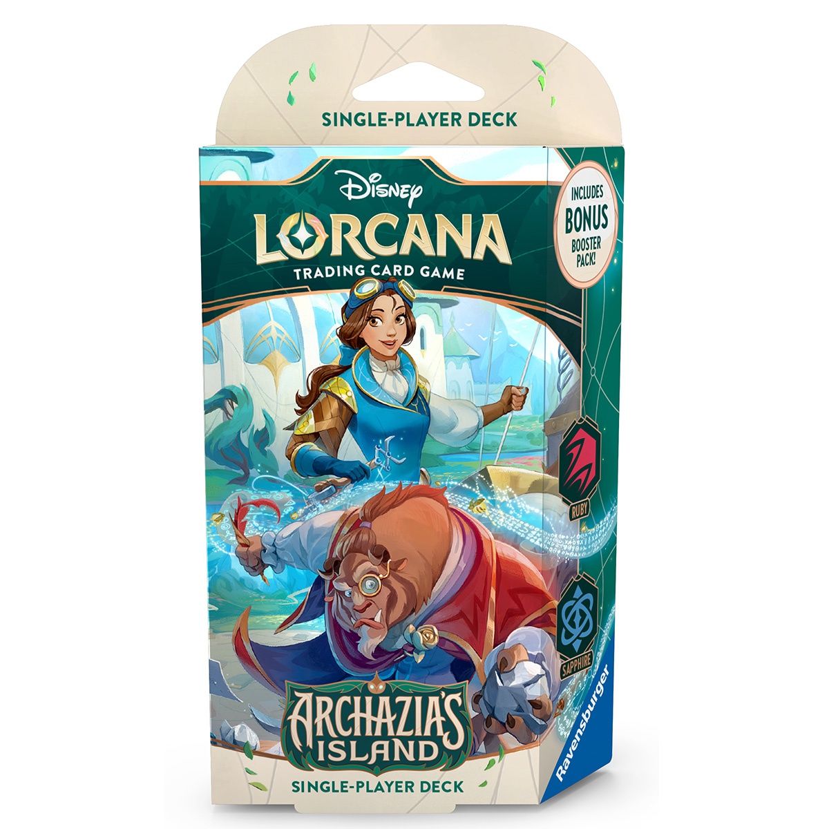 Lorcana Archazia&#39;s Island Ruby Sapphire Single-Player Deck
