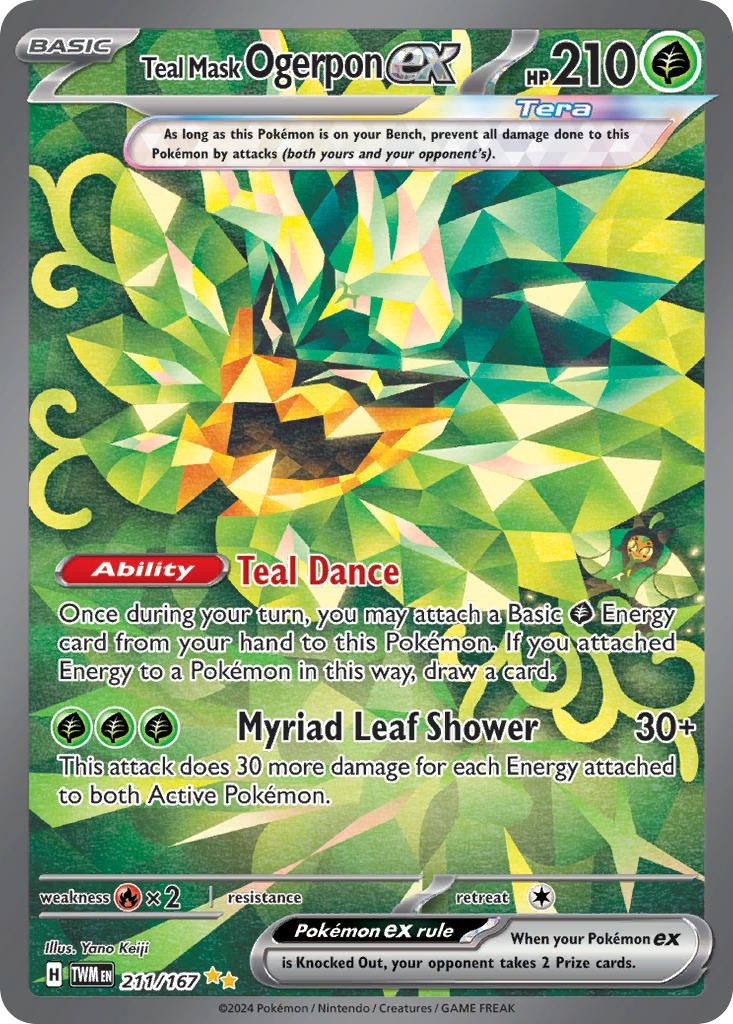 Teal Mask Ogerpon ex - Special Illustration Rare - Twilight Masquerade - 211