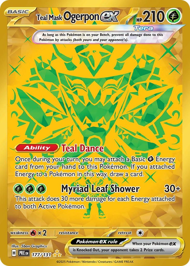 Teal Mask Ogerpon ex - Secret Rare - Prismatic Evolutions - 177