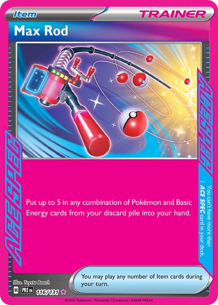 Max Rod - ACE Rare - Prismatic Evolutions - 116