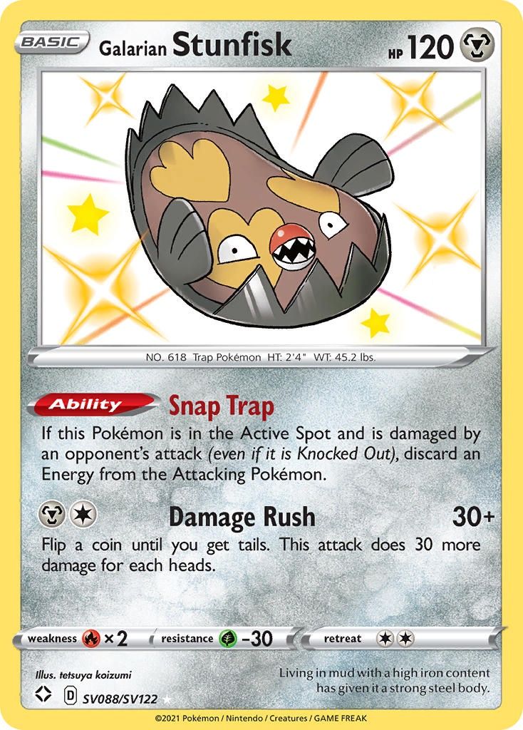 Galarian Stunfisk - Secret Rare - Shining Fates - SV88