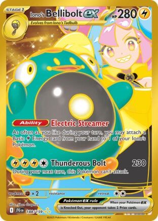 Iono&#39;s Bellibolt ex - Secret Rare - Journey Together - 188