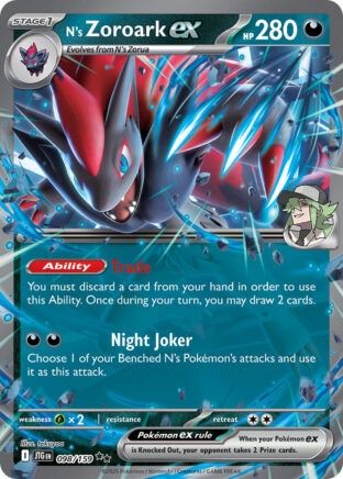 N&#39;s Zoroark ex - Double Rare - Journey Together - 98