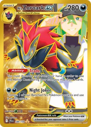 N&#39;s Zoroark ex - Secret Rare - Journey Together - 189