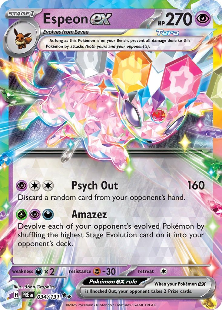 Espeon ex - Double Rare - Prismatic Evolutions - 34, Rarity: Double Rare