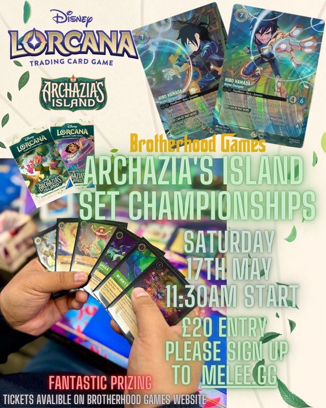 Disney Lorcana Archazia&#39;s Island Set Championships Saturday 17th May  (11:30am Start)