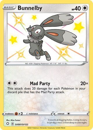 Bunnelby - Secret Rare - Shining Fates - SV97