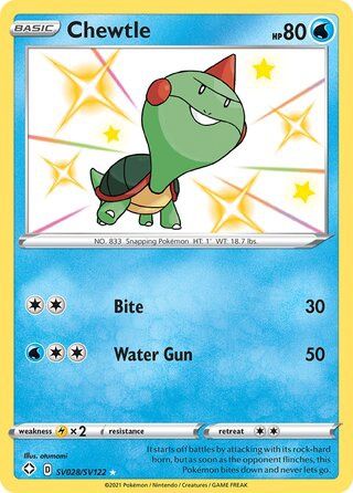 Chewtle - Secret Rare - Shining Fates - SV28