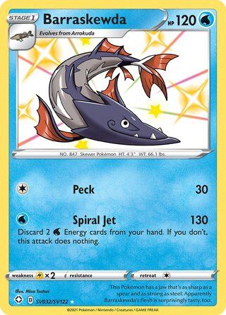 Barraskewda - Secret Rare - Shining Fates - SV32