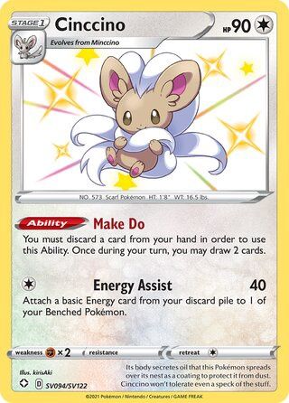 Cinccino - Secret Rare - Shining Fates - SV94