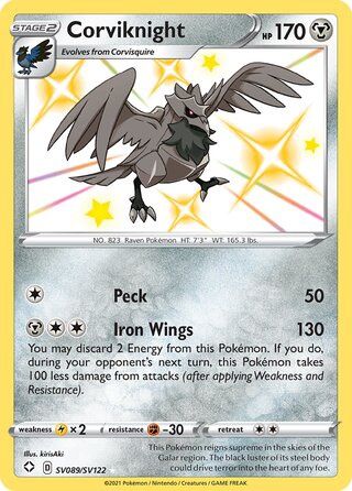 Corviknight - Secret Rare - Shining Fates - SV89