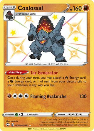 Coalossal - Secret Rare - Shining Fates - SV69
