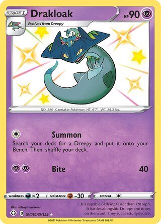 Drakloak - Secret Rare - Shining Fates - SV61