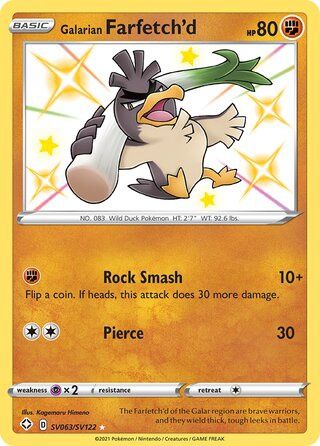 Galarian Farfetch&#39;d - Secret Rare - Shining Fates - SV63