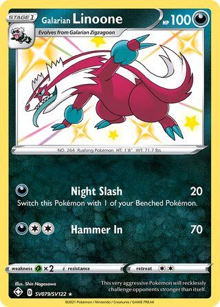 Galarian Linoone - Secret Rare - Shining Fates - SV79