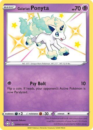 Galarian Ponyta - Secret Rare - Shining Fates - SV47