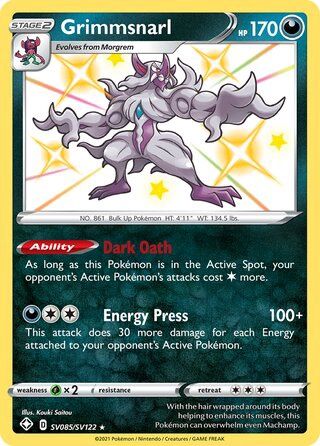 Grimmsnarl - Secret Rare - Shining Fates - SV85
