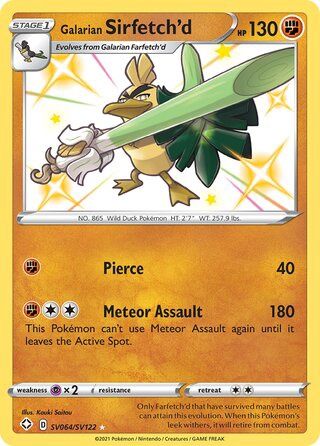 Galarian Sirfetch&#39;d - Secret Rare - Shining Fates - SV64