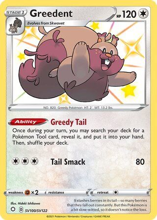 Greedent - Secret Rare - Shining Fates - SV100