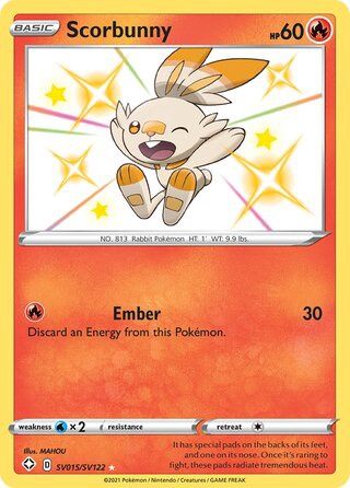 Scorbunny - Secret Rare - Shining Fates - SV15