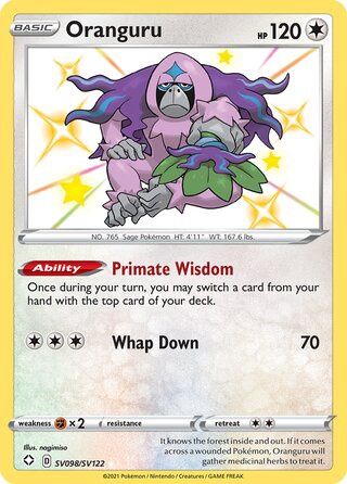 Oranguru - Secret Rare - Shining Fates - SV98