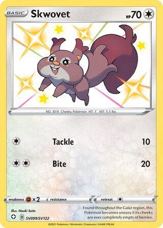 Skwovet - Secret Rare - Shining Fates - SV99