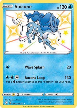 Suicune - Secret Rare - Shining Fates - SV22