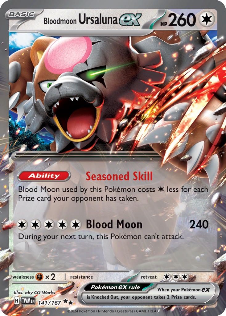 Bloodmoon Ursaluna ex - Double Rare - Twilight Masquerade - 141