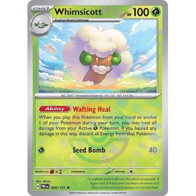 Whimsicott - Rare - Prismatic Evolutions - 8, Rarity: Poke Ball