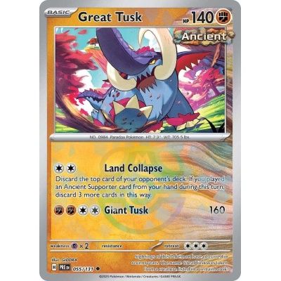Great Tusk - Uncommon - Prismatic Evolutions - 55, Rarity: Master Ball