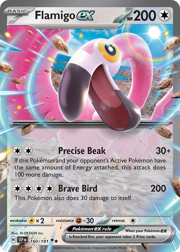 Flamigo ex - Double Rare - Surging Sparks - 160