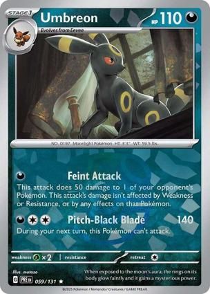 Umbreon - Rare - Prismatic Evolutions - 59, Rarity: Master Ball