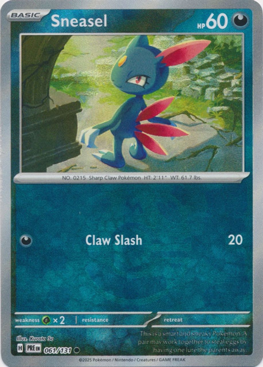 Sneasel - Common - Prismatic Evolutions - 61, Rarity: Master Ball
